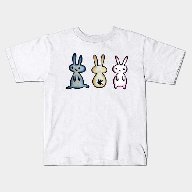 bunny triplets Kids T-Shirt by wYATTgUSSwAYLON